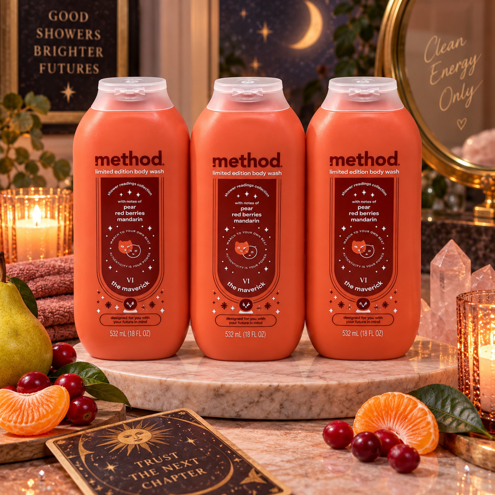 Lot 3 x Method The Maverick Body Wash 18 fl oz Shower Readings Collection Ltd Ed